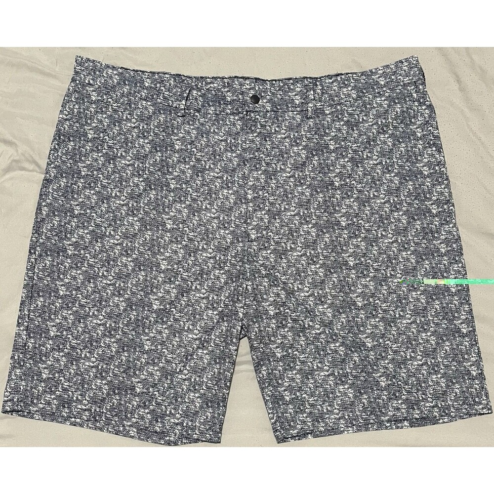 Haggar The Active Series Cruise Hybrid Shorts Blue Summer Pattern Mens 44